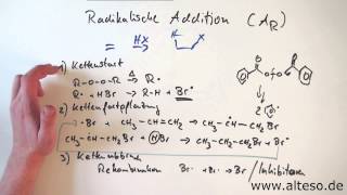 Die Radikalische Addition Reaktionsmechanismen Organik [upl. by Suneya]