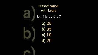 Classification With Logic maths competativeexam reasoning mathstricks [upl. by Nahc]