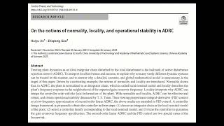 A podcast on the concept of normality and locality derived from ADRC [upl. by Yemrej204]