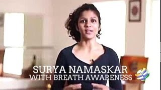 Surya Namaskar Part2 Breath Awareness [upl. by Lacagnia564]