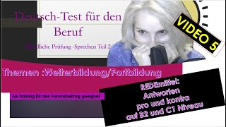 DTB B2C1VIDEO 5Teil2 Diskussion Telc B2deutschfürdenBerufDiskussionPrüfungB2 DTB C1 [upl. by Lulu816]