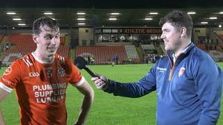 Armagh GAA TV spoke with Clann Eireann GACs Barry McCambridge after defeating Armagh Harps [upl. by Annahc]