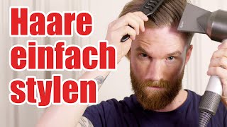 HAARSTYLING TUTORIAL für ULTIMATIVE Kontrolle  Männer Styling Routine [upl. by Anirbak432]