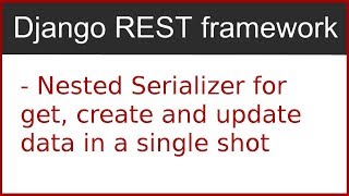 10  Nested serializer for Create and update data in Django Rest Framework  by Hardik Patel [upl. by Tegirb939]