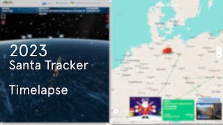 2023 NORAD amp Google Santa Tracker  Timelapse [upl. by Godart]