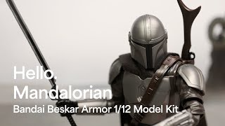 Star Wars Mandalorian Beskar Armor 112 Model Kit  Speed Build  ASMR [upl. by Sakul]