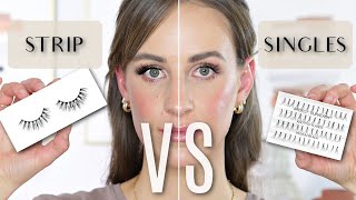 How to Apply Both INDIVIDUAL Lashes amp STRIP Lashes which is better [upl. by Tigges494]