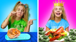 GIRL’S PROBLEMS IN BROKE AND RICH FAMILY  Funny Rich VS Poor Girl Situations by La La Life GOLD [upl. by Ifen]