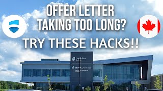 How long does it take to get an offer letter from Lambton [upl. by Ylenats]