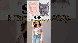 SSS style store cute 3 tops for 1299 on SALE ✨️🎀youtubeshort SHORTSFEED [upl. by Anibla991]