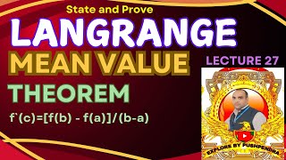 Langrange Mean Value Theorem differentiationbcamathsmeanvaluetheorem ExploreByPushpendra [upl. by Sissel]