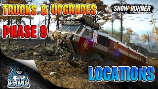 Snowrunner All New Trucks amp Upgrades Locations Season 9 DLC [upl. by Etnauq572]