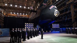 6th Astute class submarine HMS Agamemnon formal naming ceremony [upl. by Haropizt]