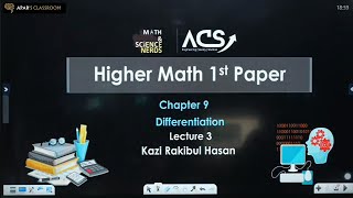 অন্তরীকরণLec03Kazi Rakibul Hasan  HSC Academic Higher Math 1st PaperChapter 9 [upl. by Leibrag31]