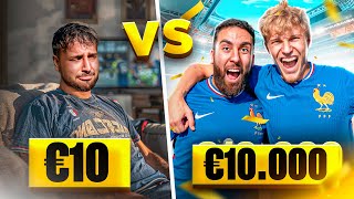 Match de lEuro à 10€ VS 10 000€ [upl. by Sang]