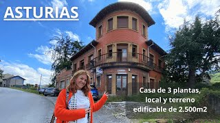 CASA SEÑORIAL EN LA FELGUERA LANGREO ASTURIAS CON PARCELA EDIFICABLE 215000€asturias casa [upl. by Hahcim]