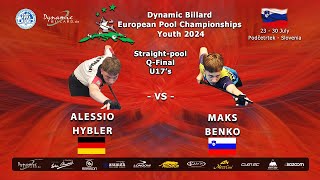 Day 2 Youth Straightpool discipline Dynamic Billard European Pool Championships Youth 2024 [upl. by Lea]