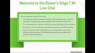 Raisers Edge 794 Live Chat [upl. by Ressan]