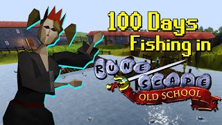 100 Days of Fishing in Old School RuneScape [upl. by Ynattib]