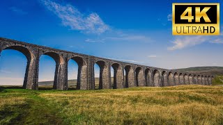 Ribblehead Viaduct Train Crossing 🚂 Close Up Walk Settle Carlisle Train Railway Yorkshire Dales UK🇬🇧 [upl. by Nytsrik]