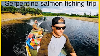 Salmon fishing Newfoundland Serpentine river [upl. by Okiek]