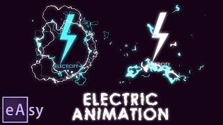 Electric animation  Easy After Effects Tutorial [upl. by Harrus854]