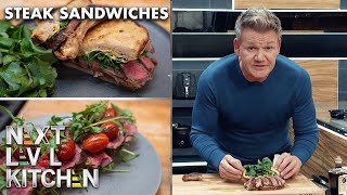 Gordon Ramsay Cooks a Next Level Steak Sandwich  Next Level Kitchen [upl. by Aicatsanna930]