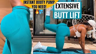 EXTENSIVE BOOTY SHIFT In 14 Days  Intense Floor Butt Focus No Squats No Equipments [upl. by Ybreh]