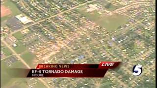 Watch aerial tour of tornado damage in Moore [upl. by Eeclehc213]