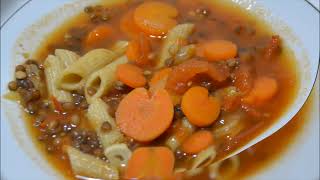 Minestrone lentilles recette cookeo [upl. by Nimsaj]