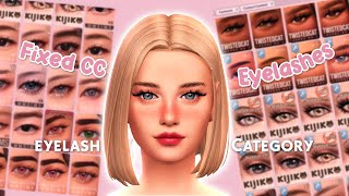 Fixed CC Eyelashes in Eyelash Category with links  The Sims 4 [upl. by Ariem]