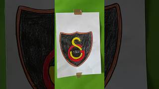 HOW TO DRAW A GALATASARAY LOGO drawing draw shortbeta football galatasaray footballshorts [upl. by Nairahcaz978]