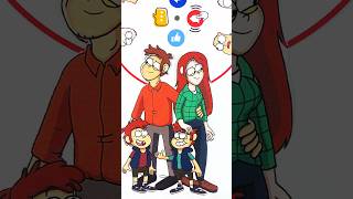 Which one is real face of mabel pines and dipper pines  gravityfalls shorts art [upl. by Llewon]