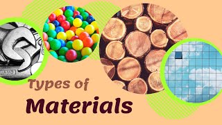 Types of MATERIALS for Kids Learn the names of materials in English [upl. by Perloff]