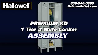 Hallowell KD Locker 1 Tier 3 Wide Assembly [upl. by Anirazc]