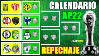 ✅🔥 ASÍ SE JUGARÁ EL REPECHAJE de la LIGA MX APERTURA 2022 ⚽ EQUIPOS CLASIFICADOS A LA LIGUILLA AP22 [upl. by Norihs448]