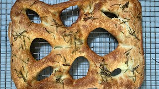 The Best Rustic Bread on earth  The Fougasse with Rosemary [upl. by Metabel]