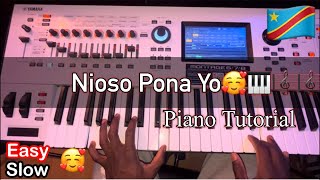 Nioso Pona Yo 🎹🎼🇨🇩🥰 Piano tutorial Easy [upl. by Acilejna]