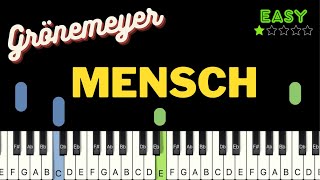 Mensch  Herbert Groenemeyer  Piano Tutorial Easy [upl. by Engedi]