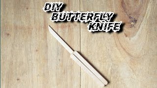 How to make butterfly knife with popsicles sticksPopsicles sticks craftsSahabis Creations [upl. by Arita]