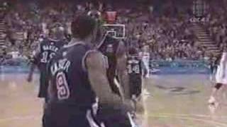 Vince Carter Dunk Over Fred Weis at 2000 Olympics [upl. by Leone]