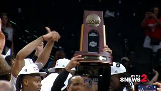 NC State celebrates win over Duke in Elite 8 [upl. by Arnst]