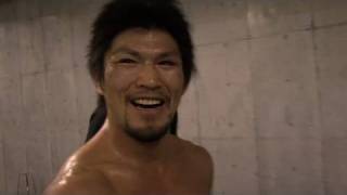 Omigawa backstage after Takaya fight  Dynamite [upl. by Vey]