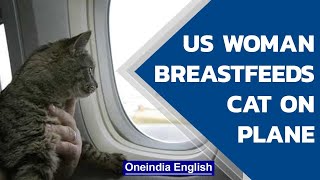 White Women Seen BreastFeeding A Cat Onboard An Aeroplane [upl. by Hiltan]