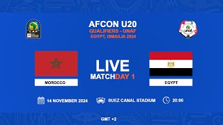 U20 AFCON 2025 Qualifiers  UNAF  MOROCCO VS EGYPT [upl. by Poll952]