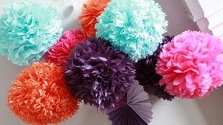 How To DIY Paper Pom Tutorial  Decorations that impress [upl. by Waxler]