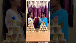 Build Tower with glasses 😂😍funny ytshorts trending comedy [upl. by Annekam667]