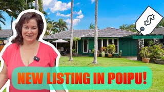 Newly Listed House in Poipu  Vacation Rental in Walking Distance to Shipwreck Brenneckes Beach [upl. by Onileba]