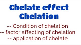 chelate Effect  Inorganic chemistry MSc 1 sem  full notes [upl. by Lanni]