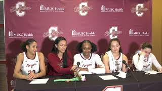 College of Charleston Womens Basketball Post Game Press Conference vs Delaware 030924 [upl. by Ahsikar]